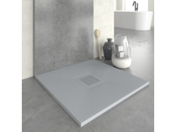 Plato De Ducha Resina Slate Gris 70x70 Cm Rejilla Color