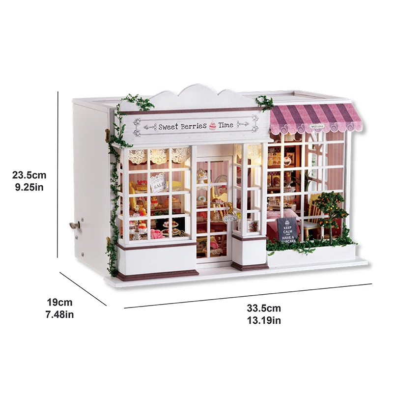 (a041) Casa De Muñecas Grande Diy, Mini Muebles De Madera, Casa De Muñecas Hecha A Mano, Modelo De Casa, Juguete De Ensamblaje