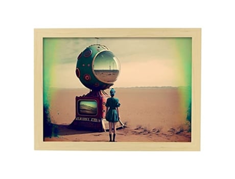 NACNIC Poster Solo En Estilo Surrealismo Cinematográfico Ilustraciones Y Grabados De Historieta Abstracta Y Artística A3 Marcos Madera