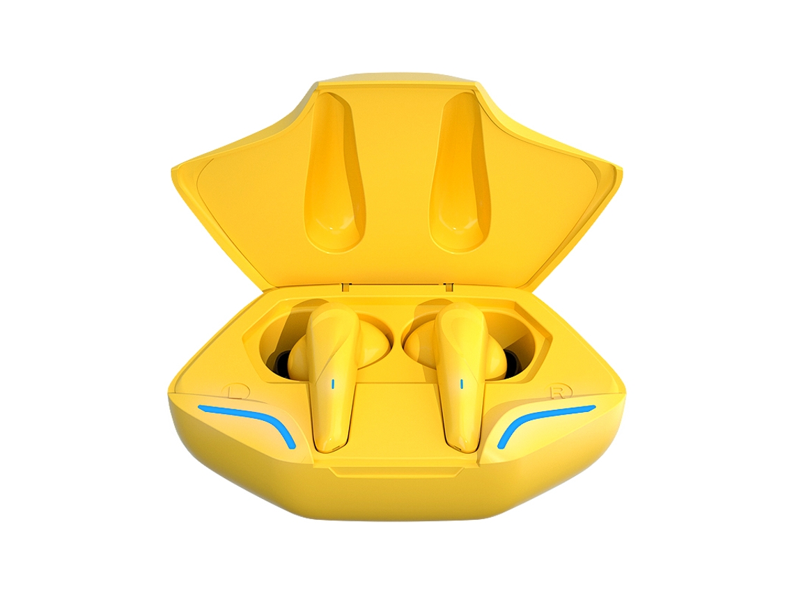 Auriculares Deportivos Inalámbricos Tws Bluetooth 5.0 (amarillos). Cancelación De Ruido Y Micrófono.