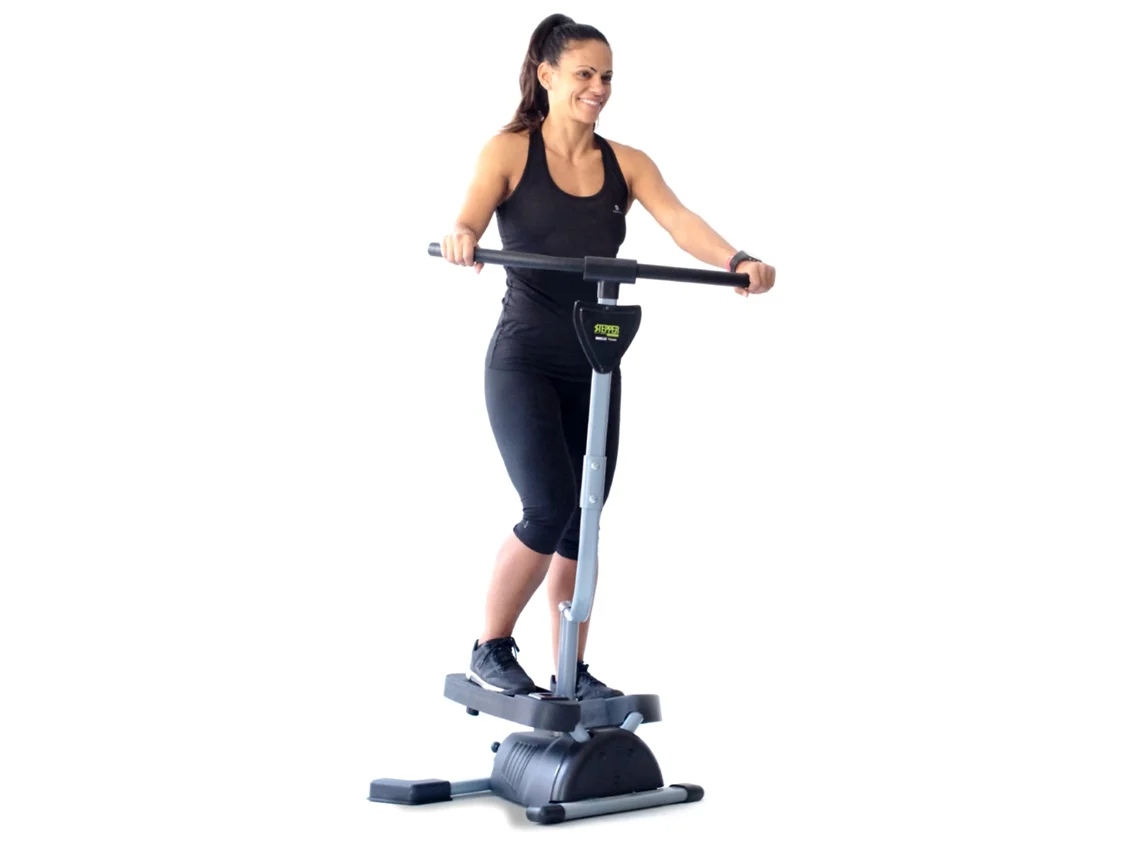 Stepper BONPLUS BP Fitness Cardio Twister. Ejercita Glúteos, Piernas, Cintura, Abdominales y Brazos. Pantalla Digital de Control