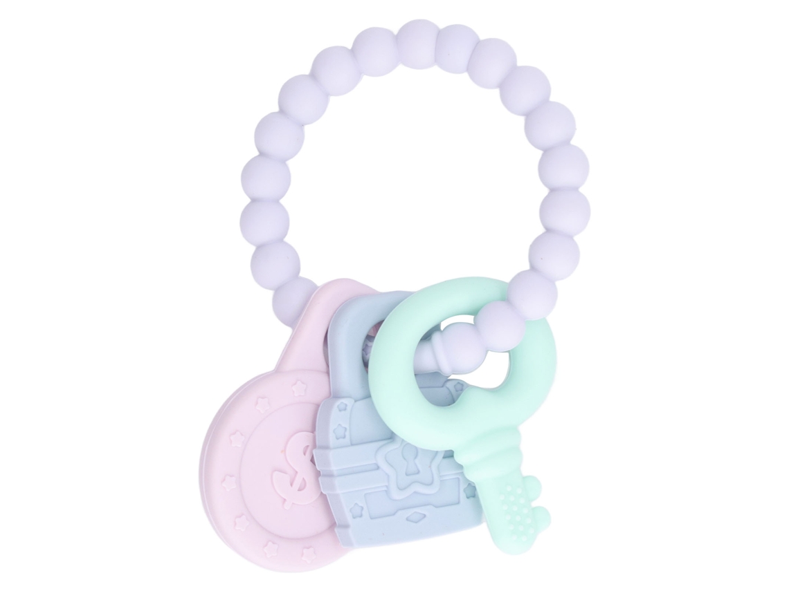 Pulsera De Silicona Para La Dentición De Bebés, Segura Y Multifuncional, Color Gris.