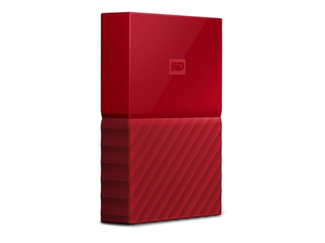 Disco HDD Externo WESTERN DIGITAL My Passport 1 TB (Rojo - 1 TB - USB 3.0)