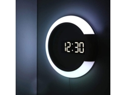 Reloj de mesa LED con batería recargable y reproductor de música Bluetooth, portátil y versátil para cualquier entorno Jeiibrzui