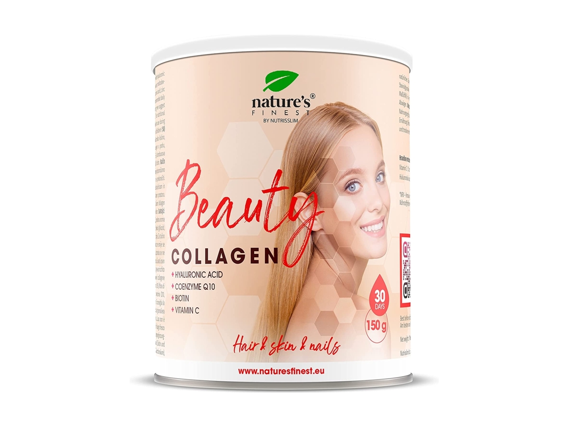Nature's Finest - Colágeno Beauty Collagen com ácido hialurônico, coenzima Q10, biotina e vitamina C 150 g de pó (Limão)