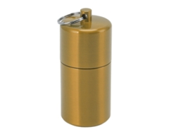 Estuche Para Cigarrillos De Acero Inoxidable Con Llavero, Capacidad Para 20 Cigarrillos, Resistente Al Agua, Color Dorado.