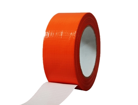 Cinta adhesiva de tela naranja - Rollo de cinta adhesiva de 50 mm x 33 m para la fijación de lonas, cables y alambres TECPLAST
