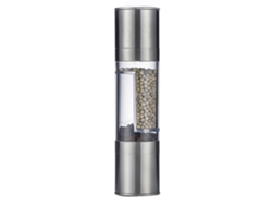 Molinillo De Sal Y Pimienta De Acero Inoxidable Con Cabezal Doble Manual Ajustable Para Uso En La Cocina.