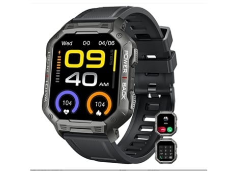 Reloj inteligente Bluetooth para responder/hacer llamadas, reloj inteligente militar táctico resistente al agua para teléfonos Android, Iphone para...