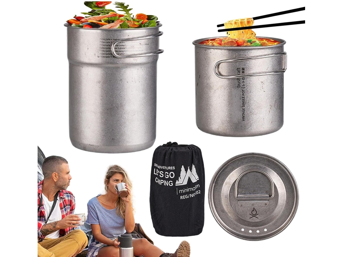 Juego de utensilios de cocina para camping | Juego de utensilios de cocina de acero inoxidable de 2 piezas Gokoco