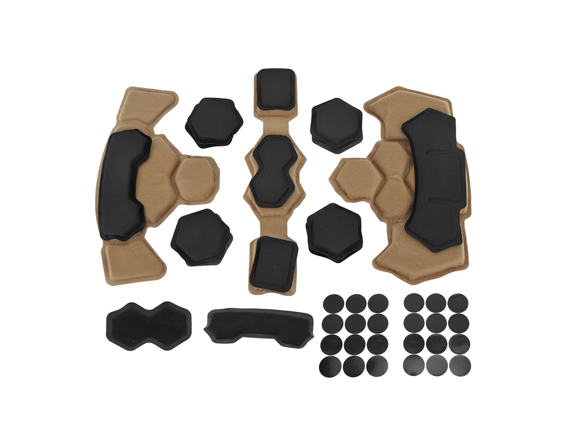Vlrla-kit De Almohadillas Para Casco Espuma De Memoria Universal Moto Bicicleta Impermeable Color Desierto