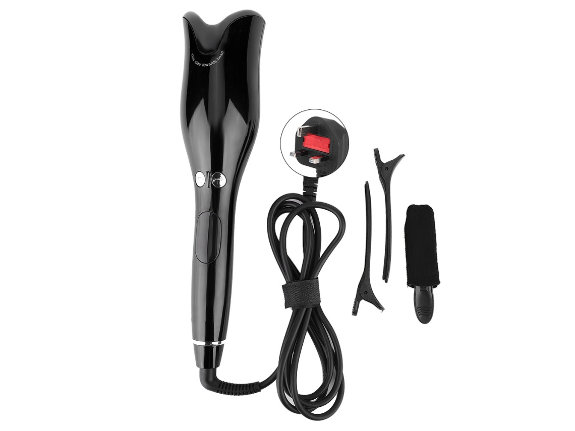 Rizador De Pelo Antiquemaduras Automático Con Lcd, Cerámica Giratoria, Herramienta De Peinado