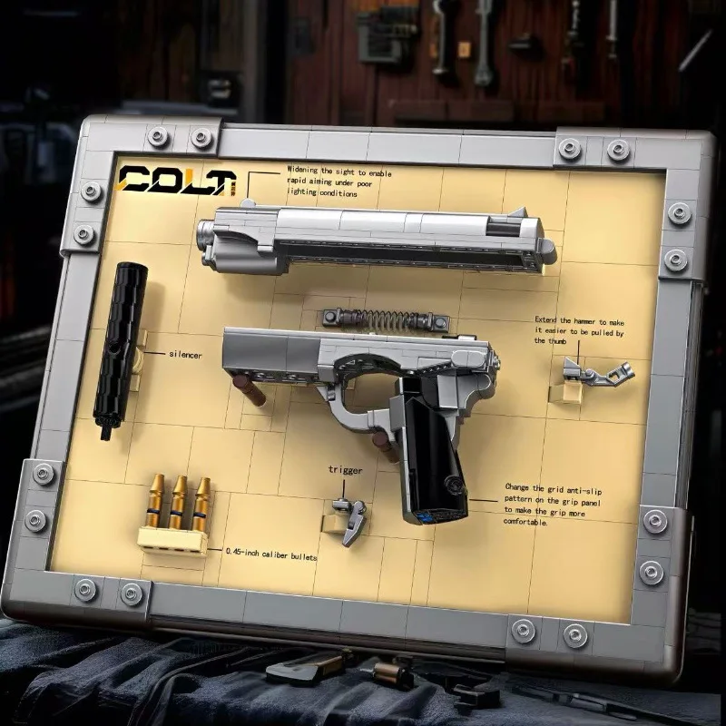Pistola Colt 603, Bloques De Construcción Decorativos, Modelo De Pistola De Juguete Moc