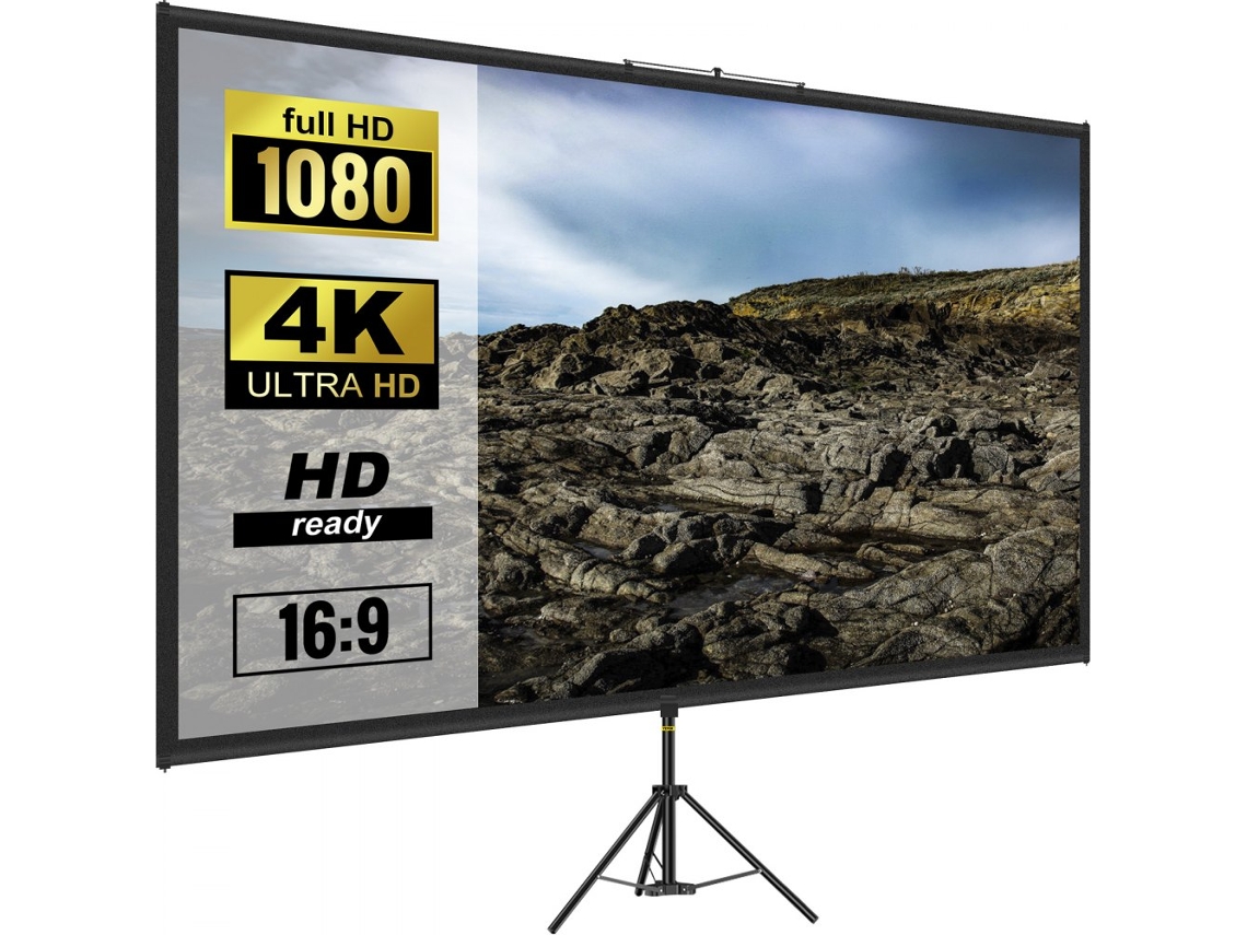 Pantalla de proyección Tekmaquinas 4k HD 70 con trípode ajustable