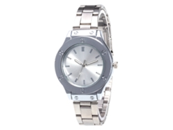 Reloj De Pulsera Unisex Informal De Cuarzo Con Elegante Y Moderno Brazalete De Acero (plateado)