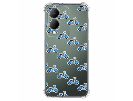 Funda Silicona Antigolpes para Vivo Y17s diseño Scooter Dibujos