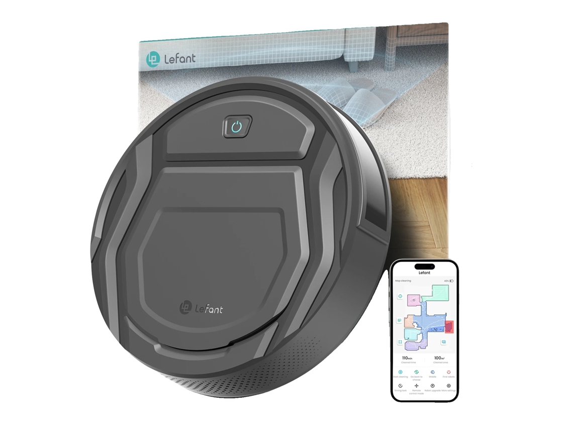 Robot aspirador, succión de 3000 Pa, navegación inteligente, M210 Pro Gris OEM
