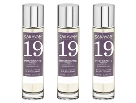 3x Perfume de Hombre Nº19 150ml CARAVAN