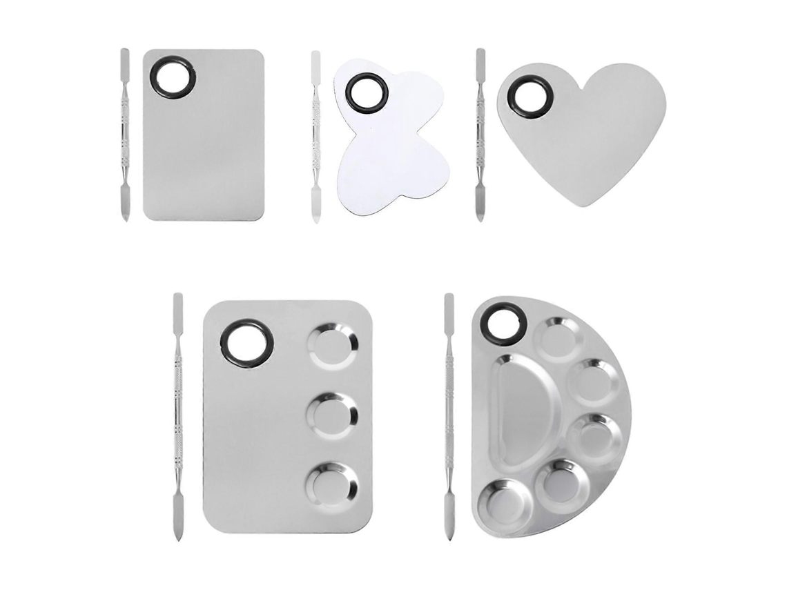 Paleta de pintura, espátula y juego de varillas para mezclar de acero inoxidable para suministros de decoración de uñas Sc Hengrongshen