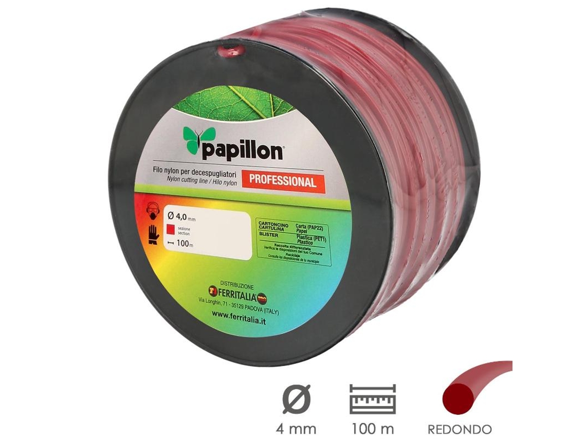 Fio de Nylon Desbrozadoras Redondo Profesional 4,0 Mm Rollo 100 Metros Fio de Nylon Corte Desbrozadores Hierba, Jardin, Maleza