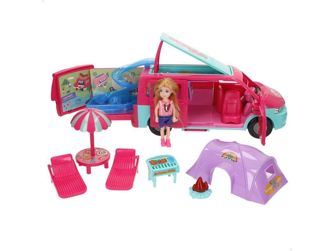 Muñeca c/furgoneta camping y accesorios Bella COLORBABY