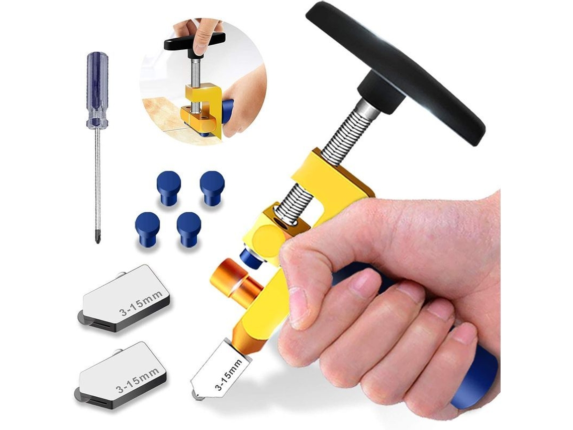 2026-kit De Cortador De Vidrio Premium 3-15mm Con 2 Cabezales Extra, Herramienta Para Vidrio Espejos Y Vidrio Tintado