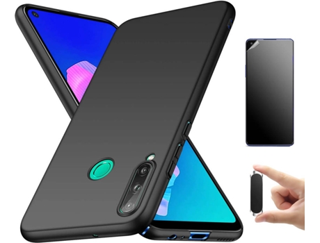 Funda + Protector de Pantalla + Soporte Magnético Huawei P40 Lite E Turtleshell Negro