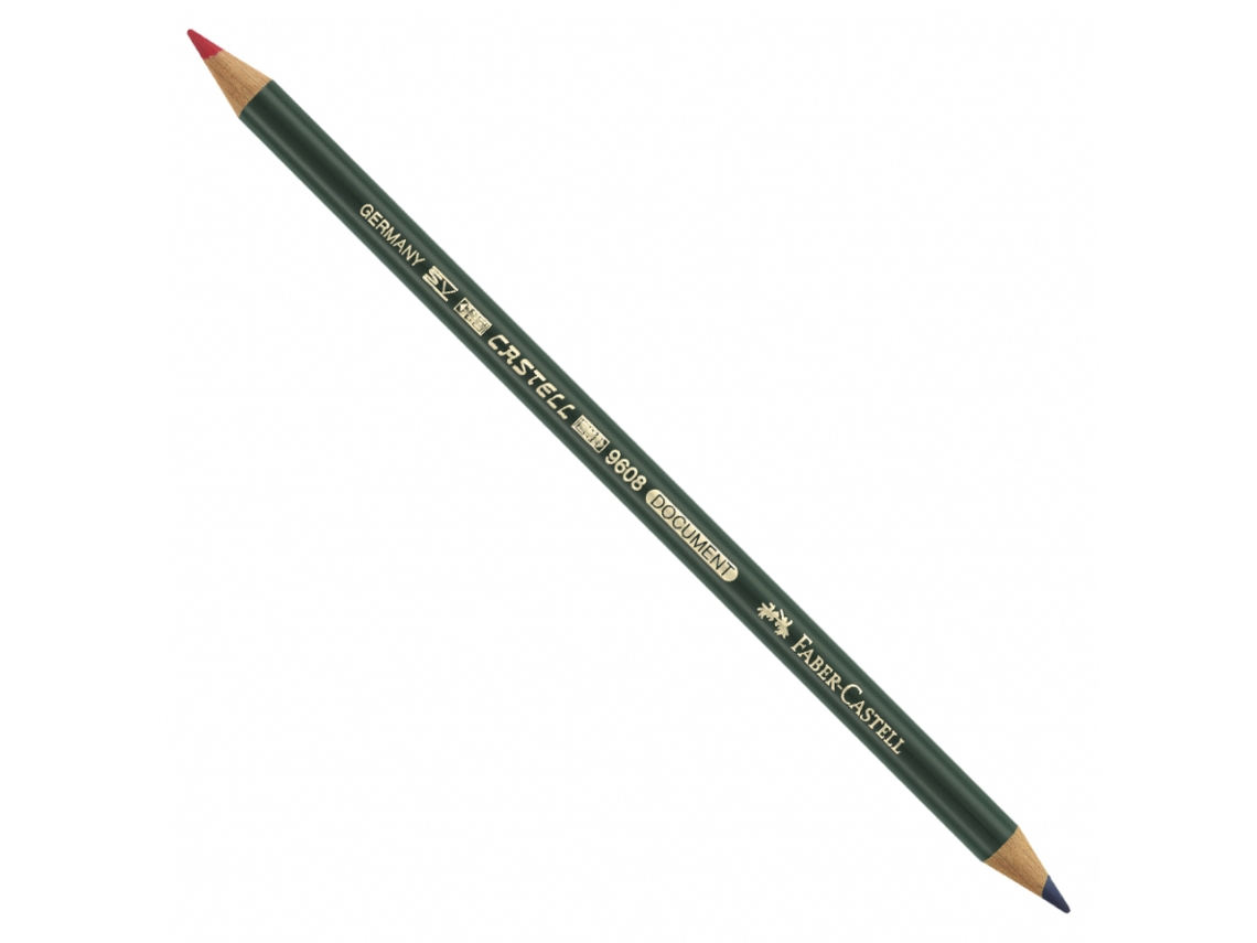 Lápices Faber Castell para Documentos 9608 Vermelho/Azul