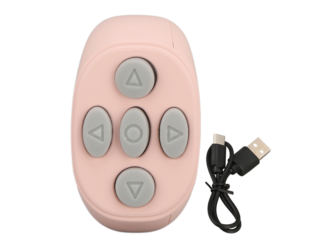 Anillo De Control Remoto Bluetooth Multifuncional Para Selfies, Tiktok Y Control De Video Del Celular - Rosa