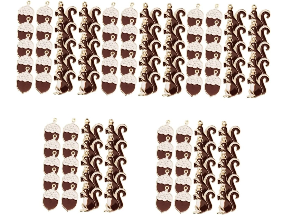 100 colgantes y dijes con forma de piña para joyería DIY, accesorios para collares, pulseras y pendientes. SFUSHOS