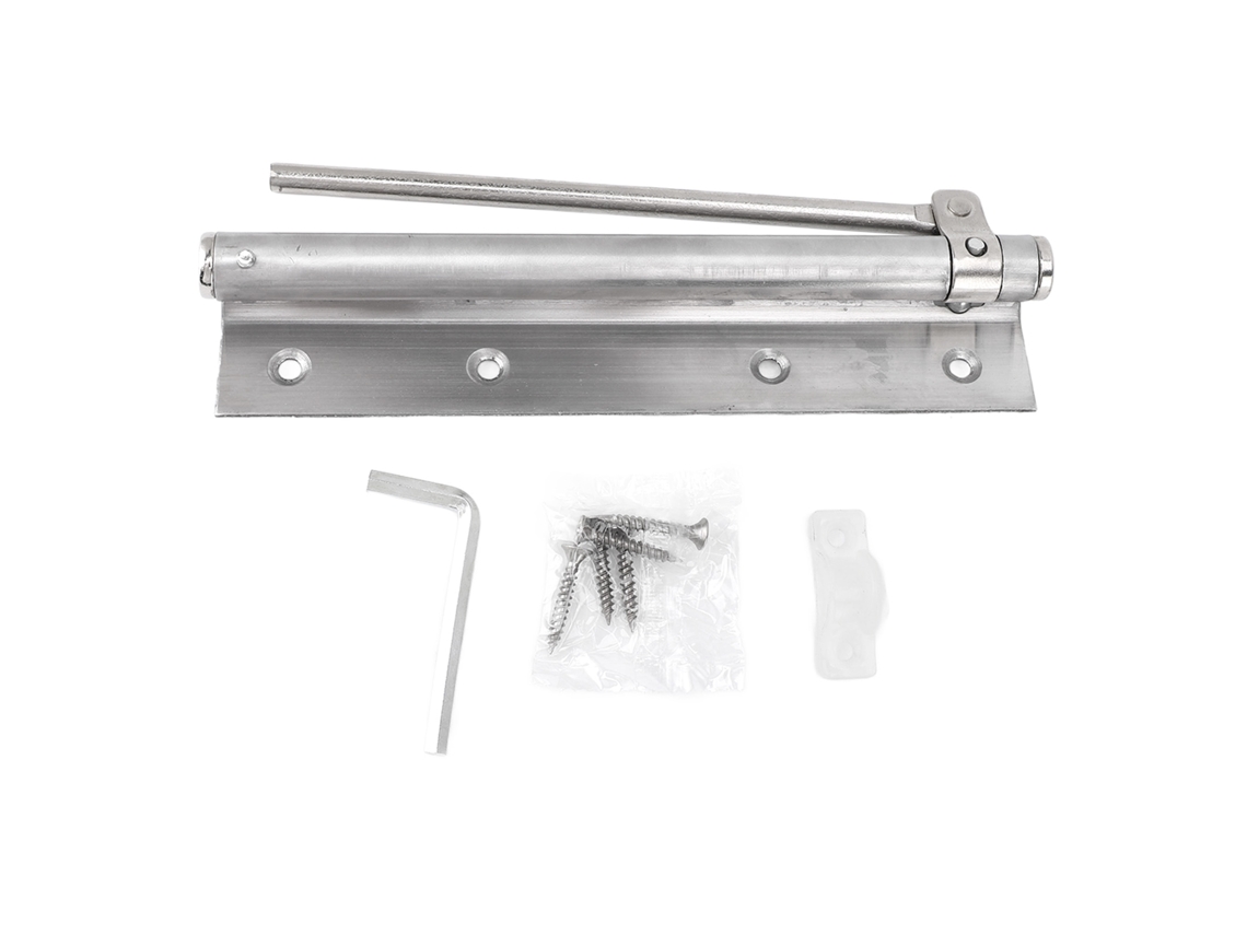 Cierrapuertas Hidráulico Ajustable De Acero Inoxidable Con Resorte Automático Para Puertas Residenciales Y Cortafuegos.