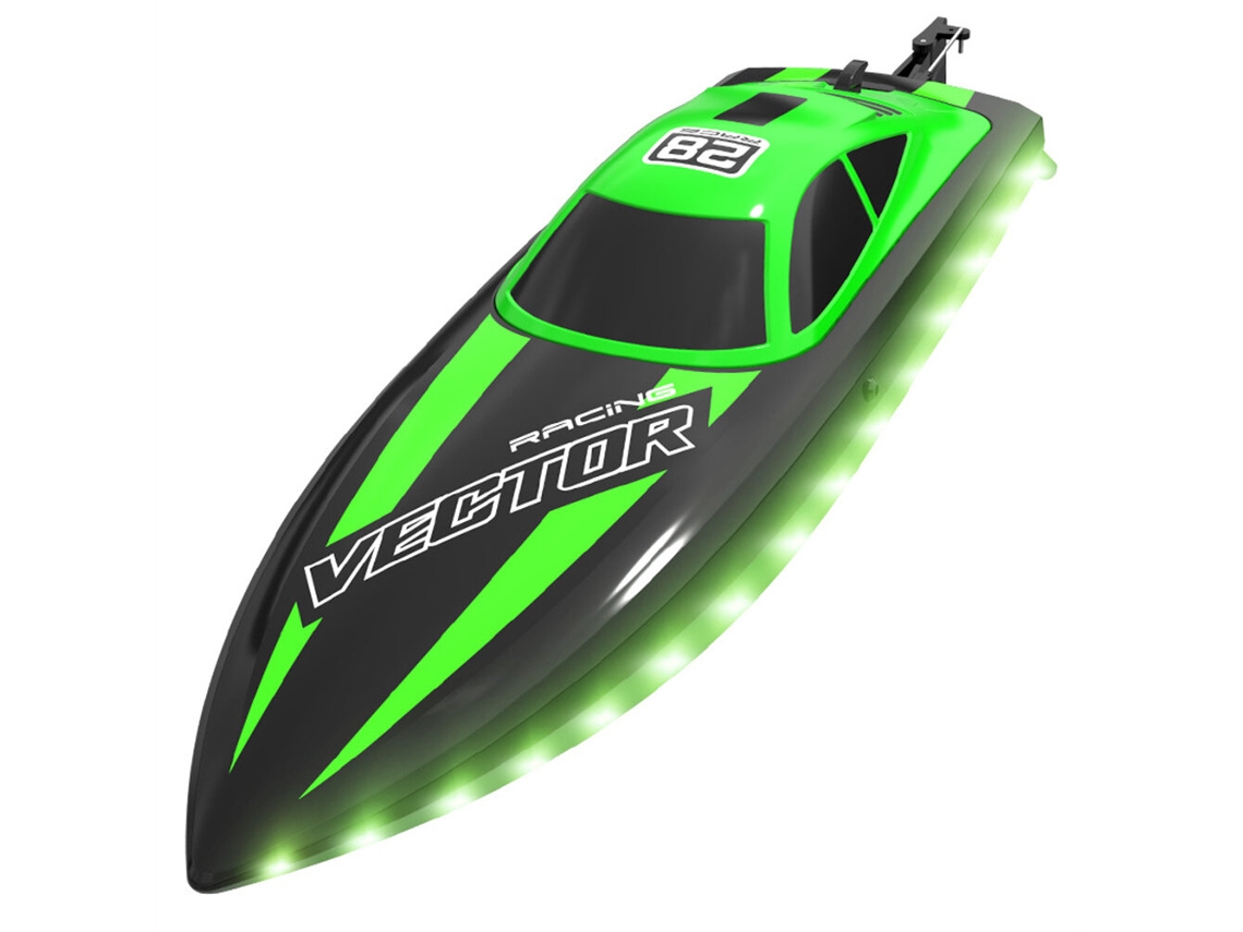 Verdevolantexrc 79506 Vector28 2.4g 2ch Rtr Lancha Rc Impermeable 25km/h Led Refrigeración Por Agua