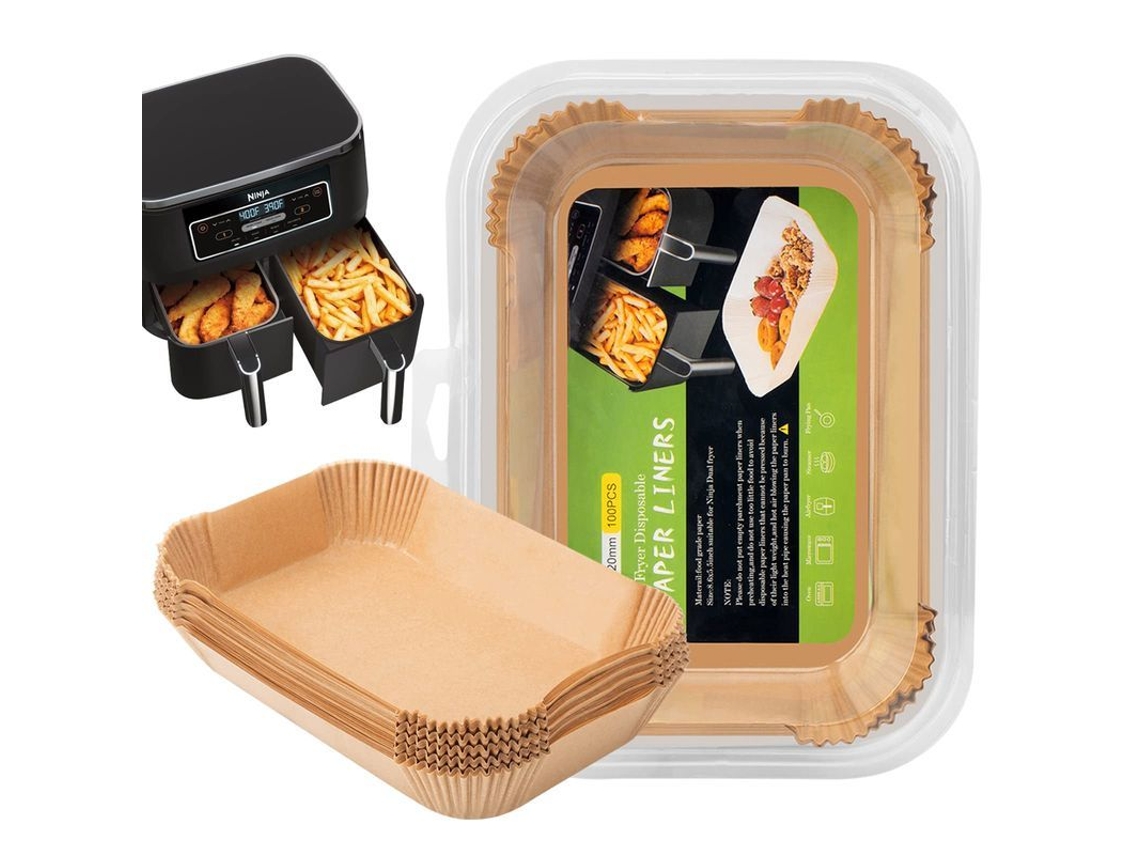 2026-44762-liner Desechable Para Freidora De Aire Ninja Dual Rectangular 100pcs, Hojas De Papel De Hornear Antiadherente