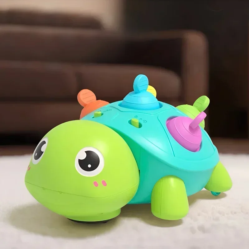 Tortuga Bebé Gateando Con Luces, Juguete Interactivo Para El Desarrollo De Los Niños Pequeños.