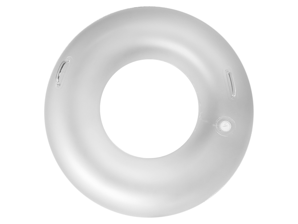 Flotadores inflables de piscina con luces LED brillantes para adultos, anillos de natación transparentes con asas, juguetes acuáticos de playa
