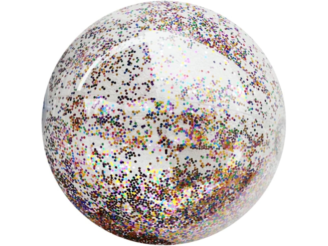 Juego De 3 Pelotas De Playa Inflables Transparentes Con Purpurina Para Juegos En La Piscina, Fiestas,...