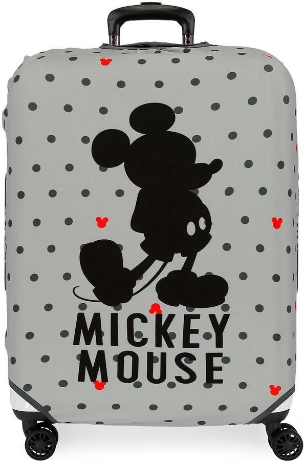 Funda Para Maleta mediana mickey estampada de cabina gris viaje disney