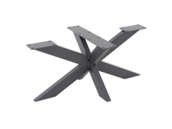 Pata de mesa industrial ML-Design 98 x 58 x 43 cm acero antracita diseño en forma de X
