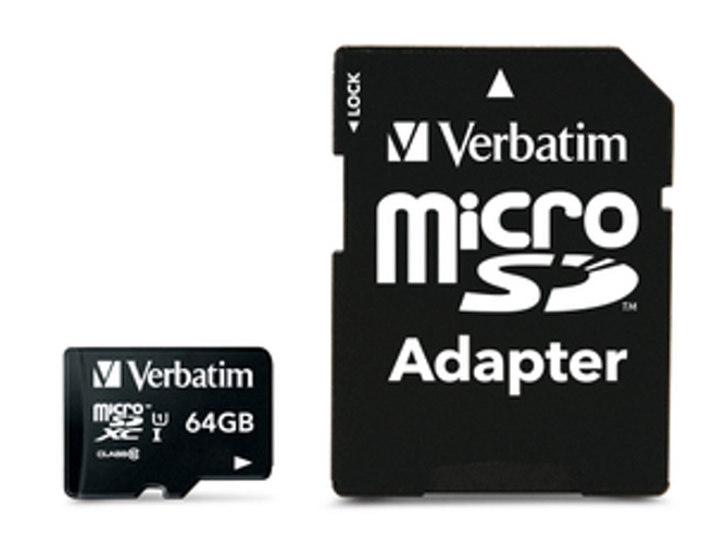 Tarjeta de Memoria VERBATIM 64GB C10 con Adaptador