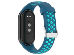 Correa de silicona con conector de acero inoxidable para Xiaomi Smart Band 9, NFC, 9, 8 y 8 (negro) Chennnls