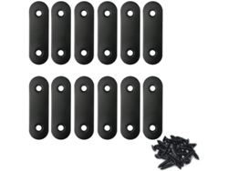 Escuadra Rectangular De Acero Inoxidable Negro De 16x56 Mm - 12 Unidades