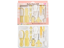 Set de baño y cuidado diario para bebés Yuysan (10 piezas) - Amarillo claro