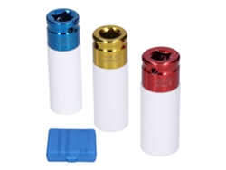 Juego De 3 Piezas De Casquillos Neumáticos, Acero Cromo-vanadio, Resistente A Impactos, Protección De Neumáticos, Color Automotriz, Herramienta De Reparación.