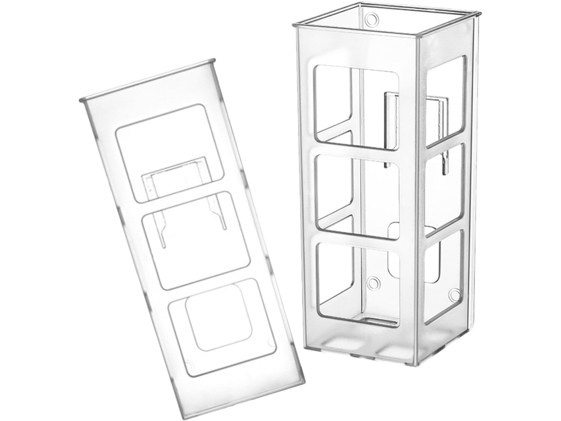 Juego 2 Estantes Pared Plástico Suave Transparente Soporte Herramientas Peluquería Rizadores Almacenamiento