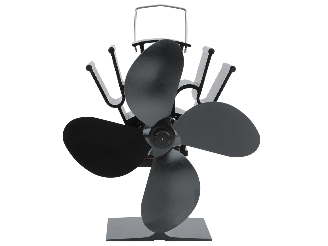 Ventilador de sobremesa Primerox con 4 aspas, alimentado por calor.