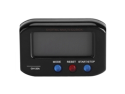 Reloj digital LCD portátil con alarma, retroiluminación y función de repetición para escritorio, coche y decoración del hogar (negro)