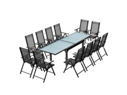 Conjunto de Jardín CONCEPT U Brescia (Gris - Aluminio - 270x90x76 cm)