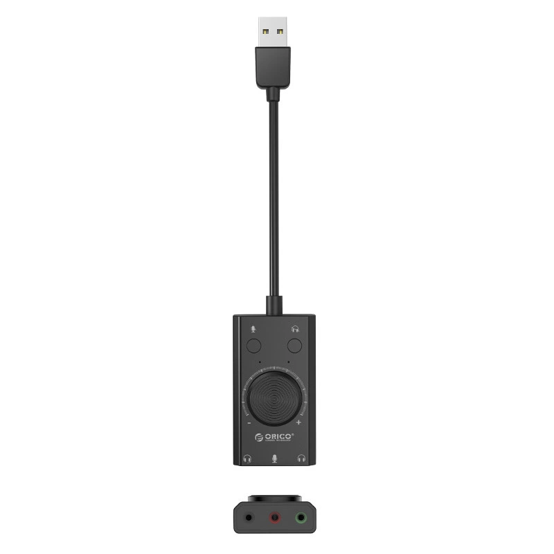 Tarjeta de sonido externa Orico SC2 para computadora, convertidor de audio USB a 7.1