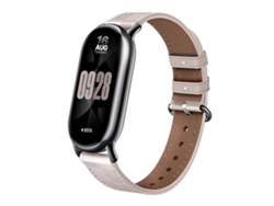 Correa para Xiaomi Smart Band 10/9/8 - Piel - Textura a cuadros - Hebilla de acero plateado