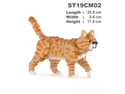 Jekca Bricks Orange Tabby Cat Mini 01 St19cm02